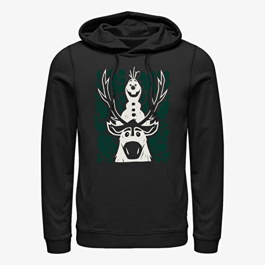 Majica Merch Disney Frozen 2 - Olaf Sven Leaves Unisex Hoodie Black