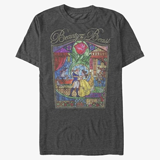 T-shirt Merch Disney Beauty & The Beast - Beauty Story Unisex T-Shirt Dark Heather Grey