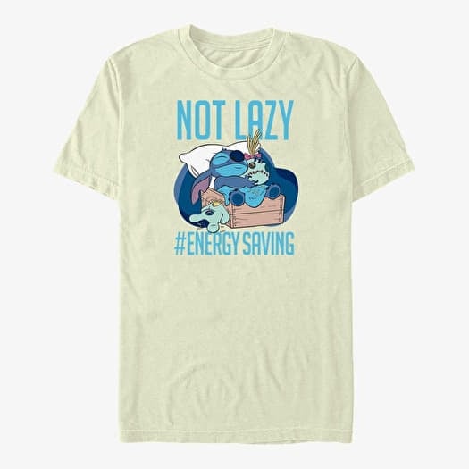 T-shirt Merch Disney Lilo & Stitch - Lazy Energy Unisex T-Shirt Natural