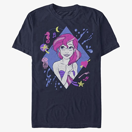 Tricou Merch Disney The Little Mermaid - 90S ARIEL Unisex T-Shirt Navy Blue