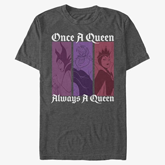 T-shirt Merch Disney Villains - Queen Color Unisex T-Shirt Dark Heather Grey