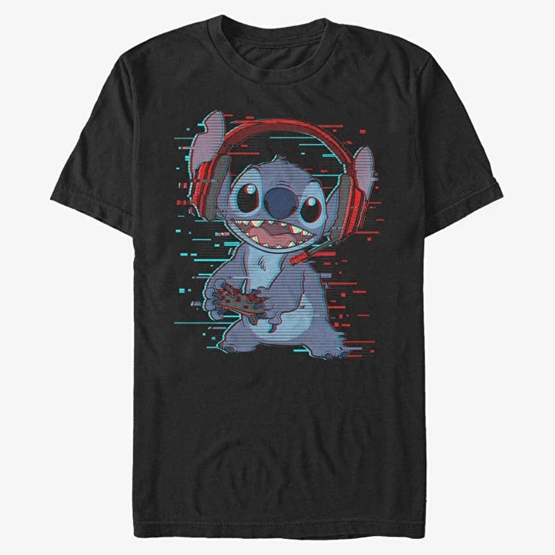 T-paita Merch Disney Classics Lilo & Stitch - Stitch Games Unisex T-Shirt Black