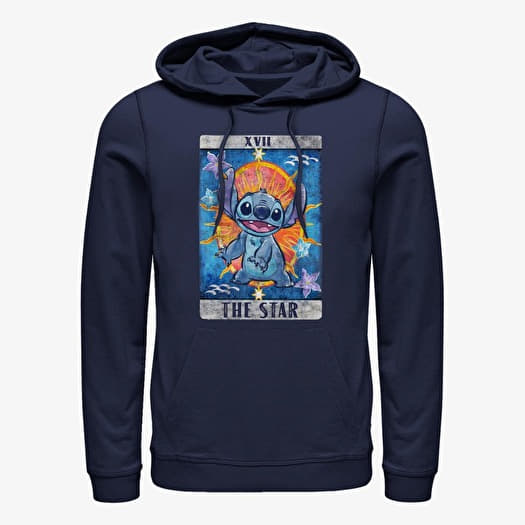 Majica Merch Disney Lilo & Stitch - STITCH TAROT Unisex Hoodie Navy Blue