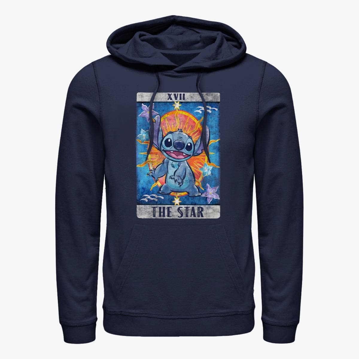 Sweatshirts Merch Disney Lilo & Stitch - STITCH TAROT Unisex Hoodie Navy Blue