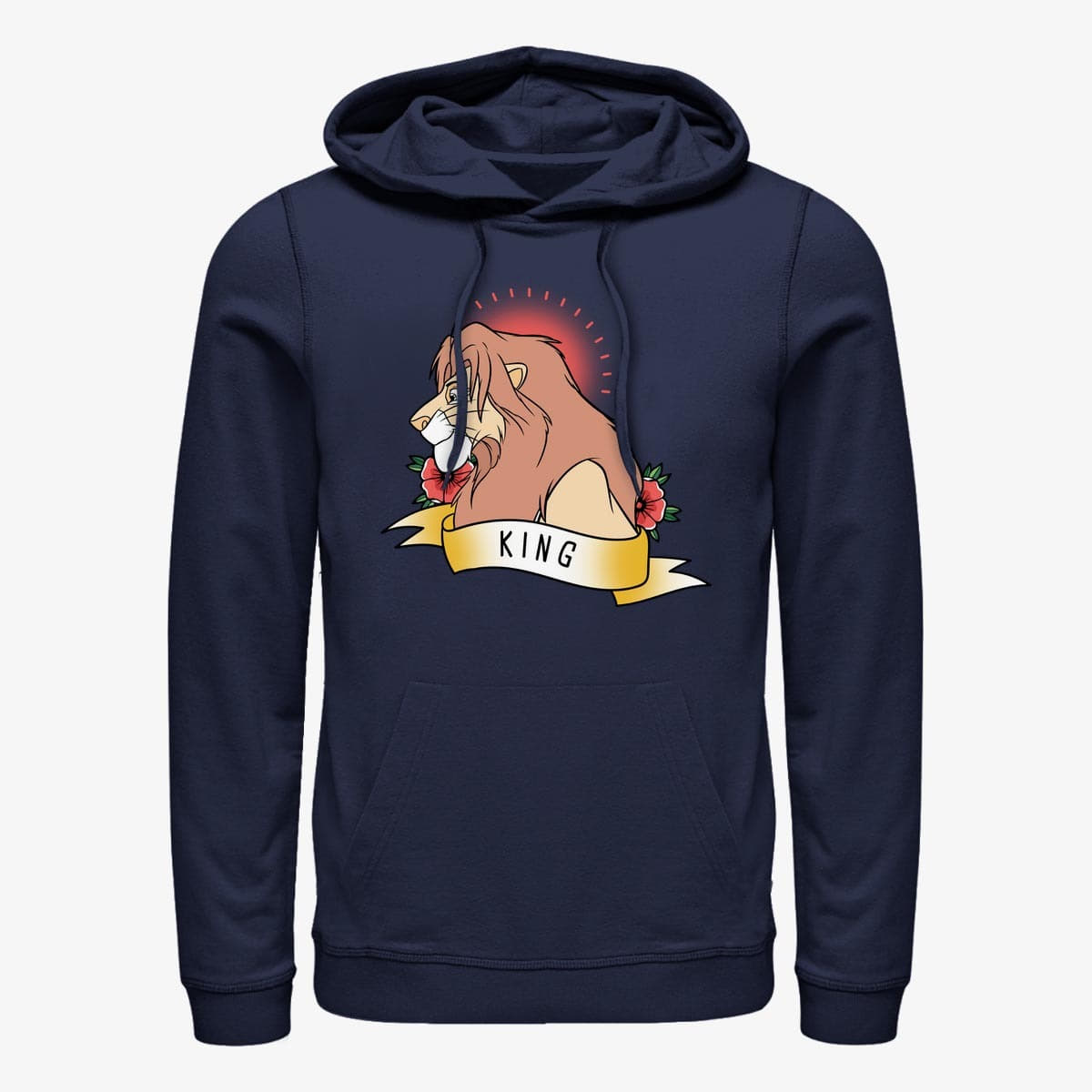 Dukserice Merch Disney The Lion King - King Unisex Hoodie Navy Blue