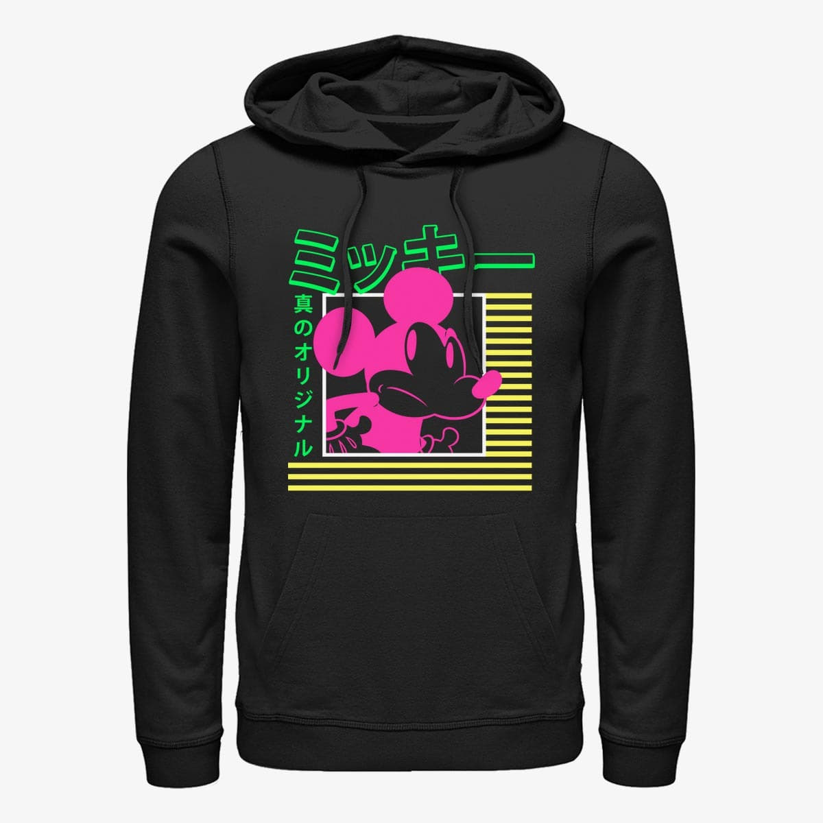 Bluzy Merch Disney Mickey - KANJI MICKEY Unisex Hoodie Black