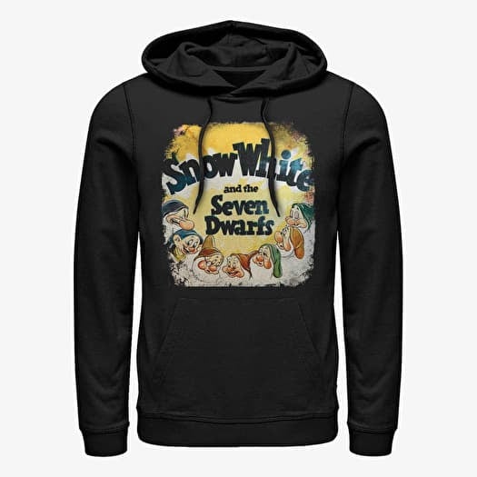 Kampsun Merch Disney Snow White - Vintage Dwarfs Unisex Hoodie Black