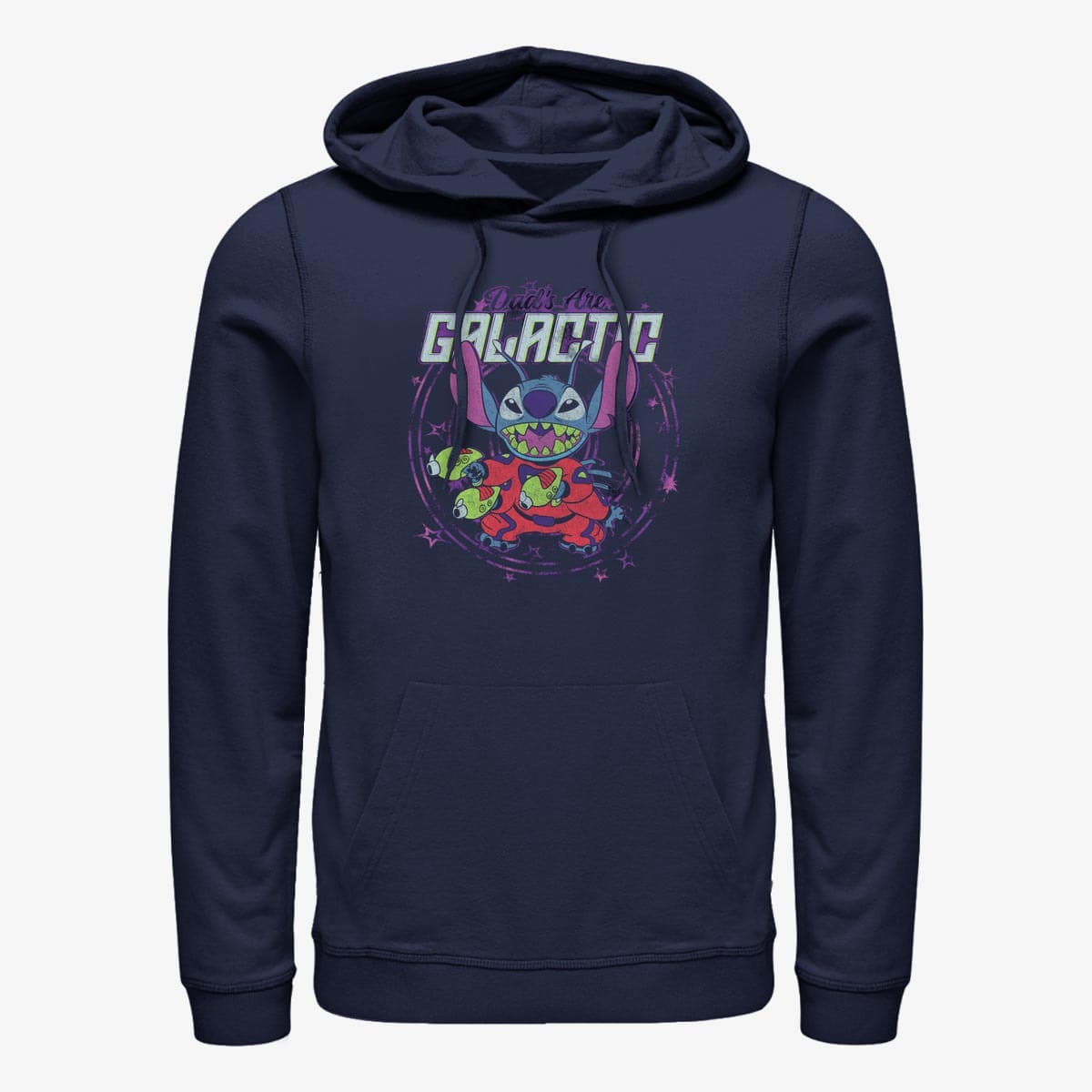 Kapuutsikud ja kampsunid Merch Disney Lilo & Stitch - Spaced Dads Unisex Hoodie Navy Blue