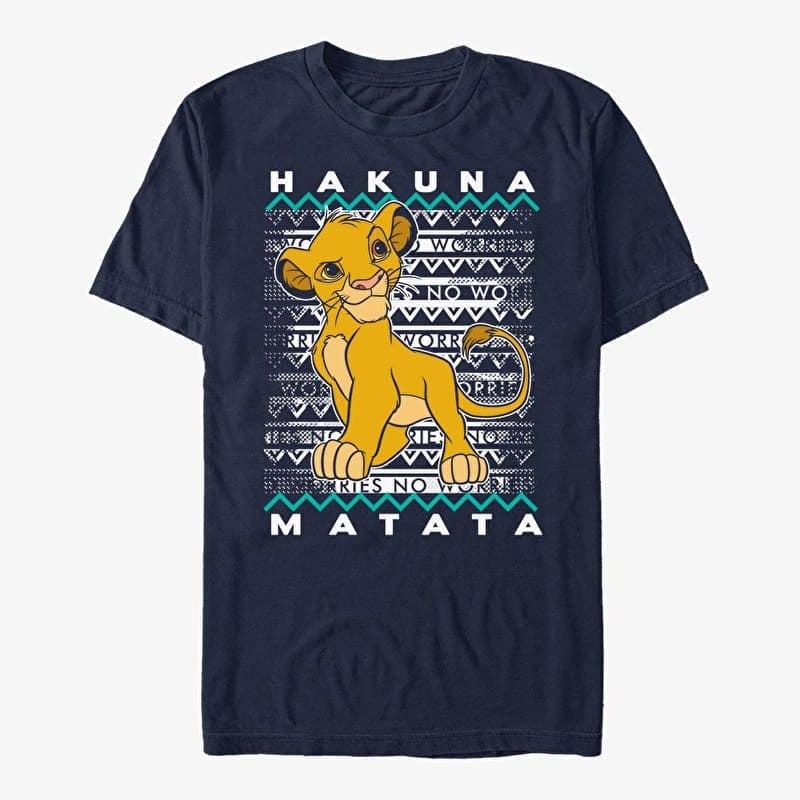 T-Shirt Merch Disney The Lion King - Hakuna Simba Unisex T-Shirt Navy Blue