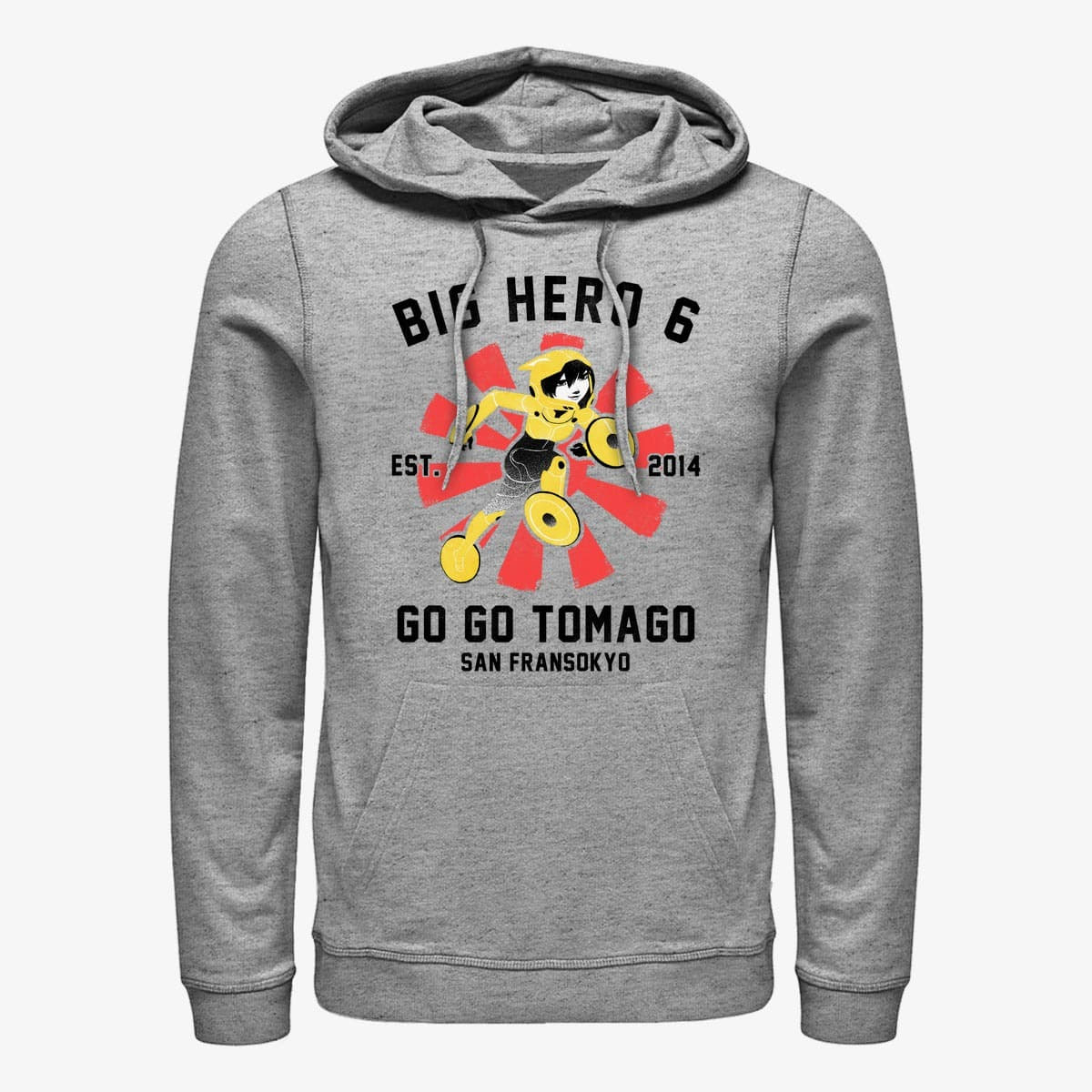 Hoodies and sweatshirts  Merch Disney Big Hero 6 Movie - Go Go Collegiate Unisex Hoodie Heather Grey