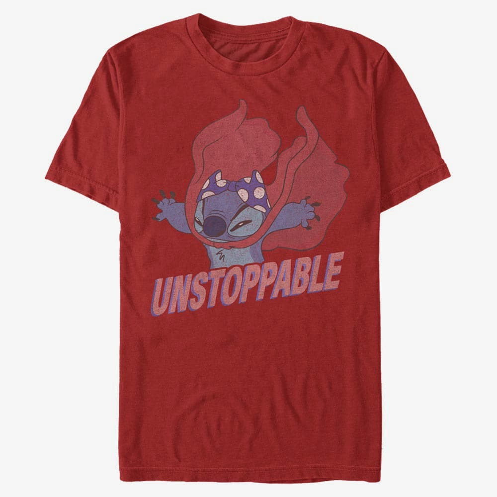 T-shirts Merch Disney Lilo & Stitch - Unstoppable Stitch Unisex T-Shirt Red