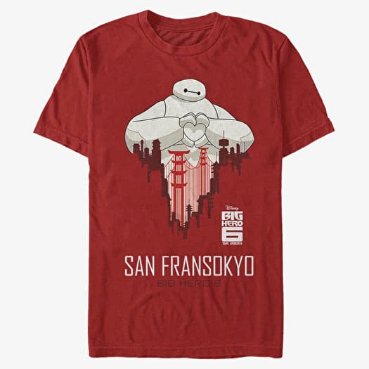 T-shirt Merch Disney Big Hero 6 Series - SF Love Unisex T-Shirt Red