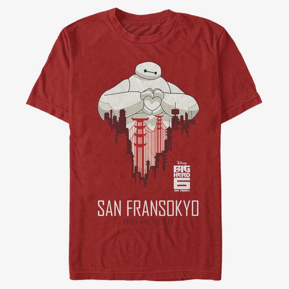 Camisetas Merch Disney Big Hero 6 Series - SF Love Unisex T-Shirt Red