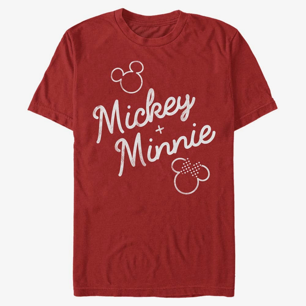 T-shirts Merch Disney Classic Mickey - Signed Together Unisex T-Shirt Red