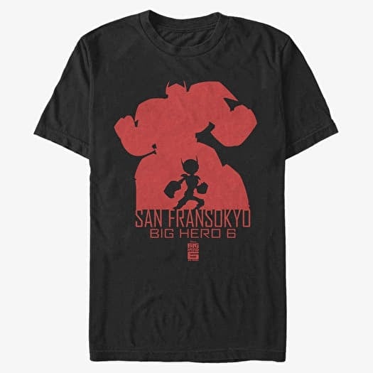 T-shirt Merch Disney Big Hero 6 Series - Silhouette Baymax Unisex T-Shirt Black