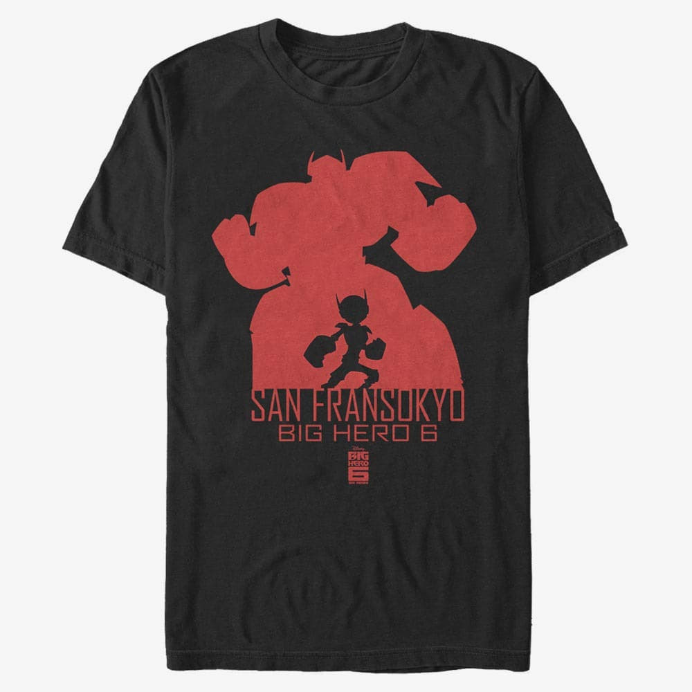 Футболки Merch Disney Big Hero 6 Series - Silhouette Baymax Unisex T-Shirt Black