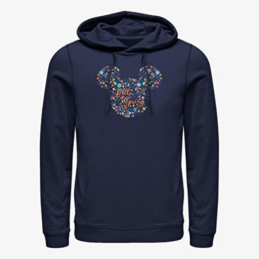 Sweatshirt Merch Disney Classic Mickey - Floral Ears Unisex Hoodie Navy Blue