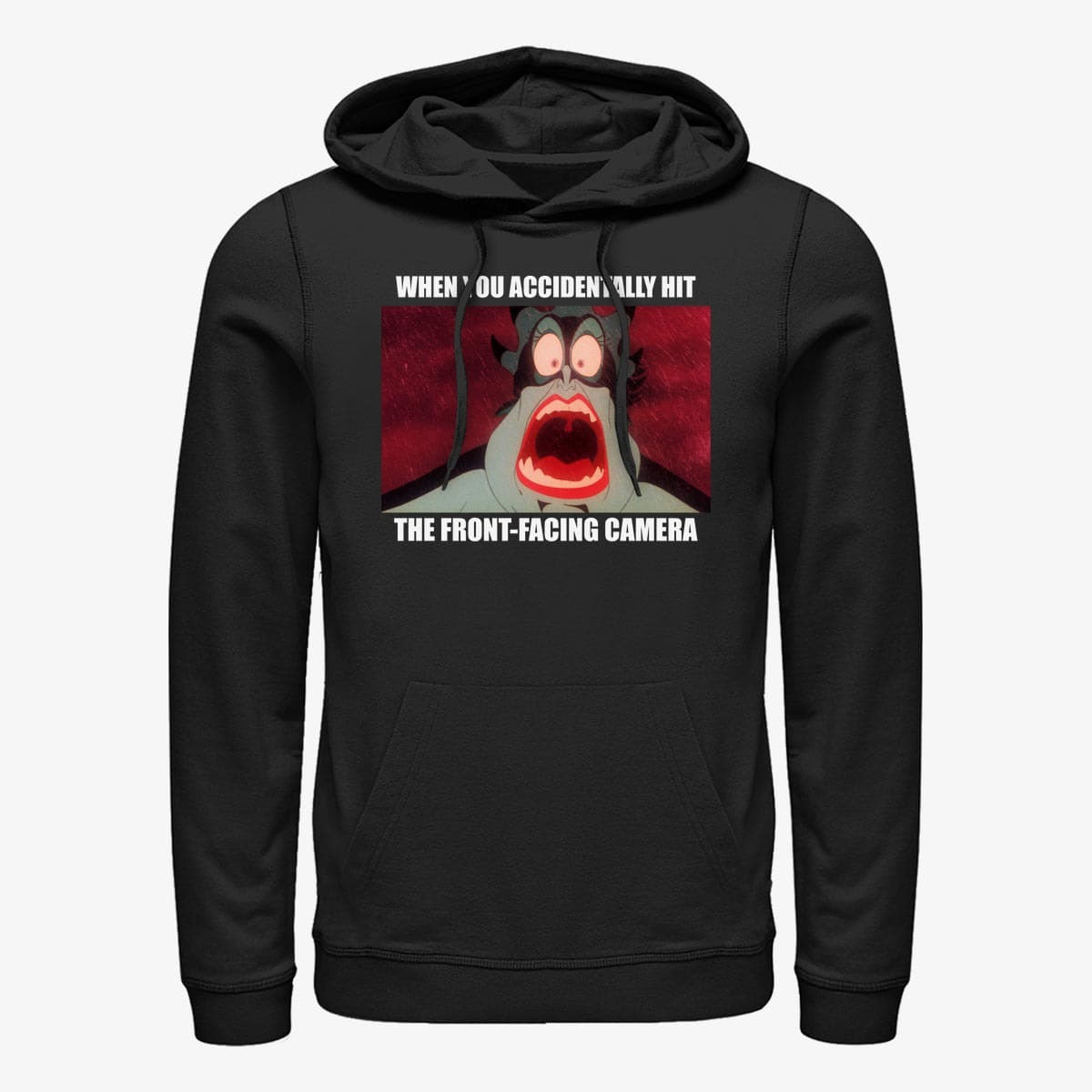Hoodies and sweatshirts  Merch Disney The Little Mermaid - Ursula Camera Meme Unisex Hoodie Black