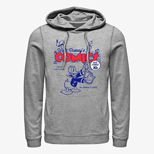 Sweatshirt Merch Disney Classic Mickey - Donalds Comic Cover Unisex Hoodie Heather Grey