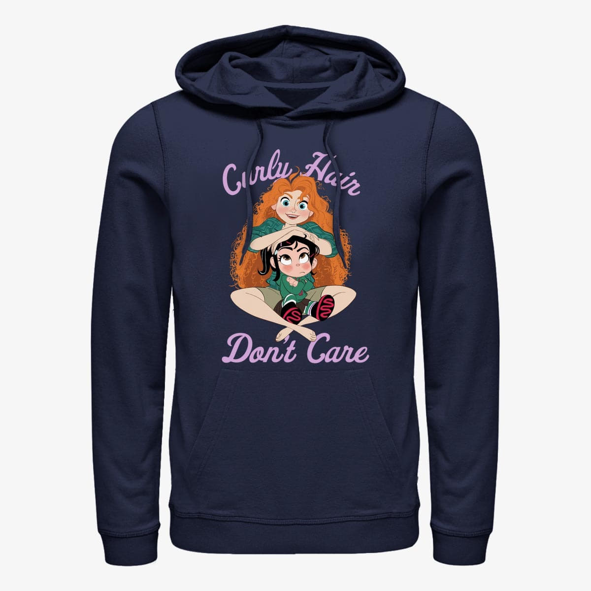 Dukserice Merch Disney Wreck-It Ralph 2 - Curly Merida Unisex Hoodie Navy Blue