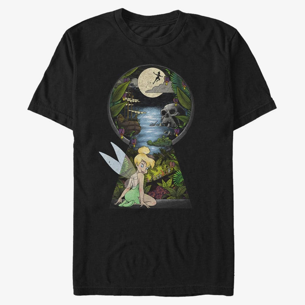 T-shirts Merch Disney Peter Pan - KEYHOLE Unisex T-Shirt Black