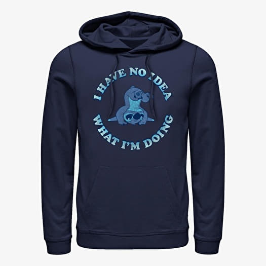 Sweatshirt Merch Disney Lilo & Stitch - No Idea Unisex Hoodie Navy Blue