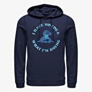Merch Disney Lilo & Stitch - No Idea Unisex Hoodie Navy Blue