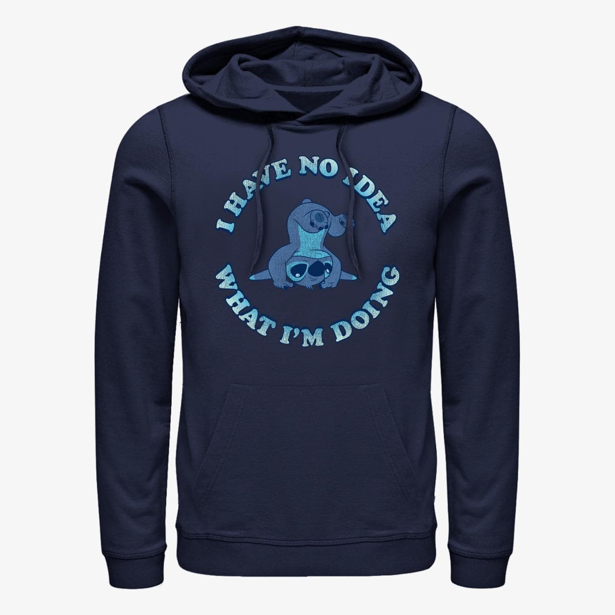 Sweatshirts Merch Disney Lilo & Stitch - No Idea Unisex Hoodie Navy Blue