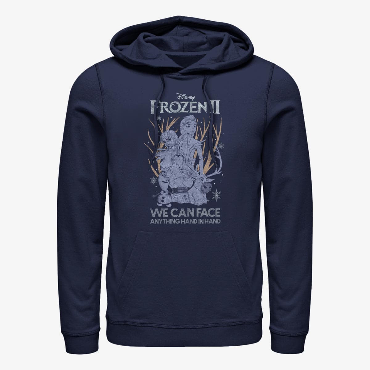 Hoodies and sweatshirts  Merch Disney Frozen 2 - Sketchy Group Unisex Hoodie Navy Blue