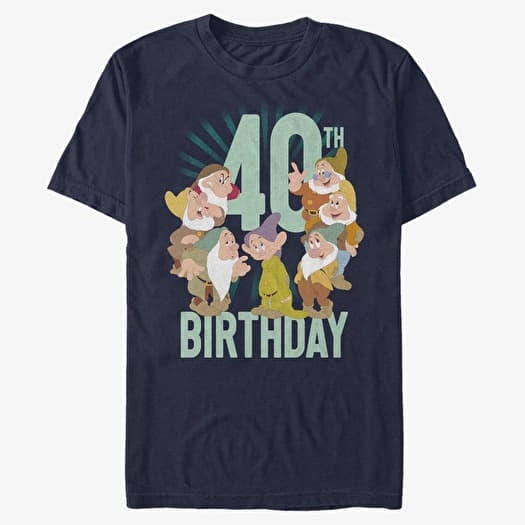 T-shirt Merch Disney Snow White - Dwarves Forty Bday Unisex T-Shirt Navy Blue