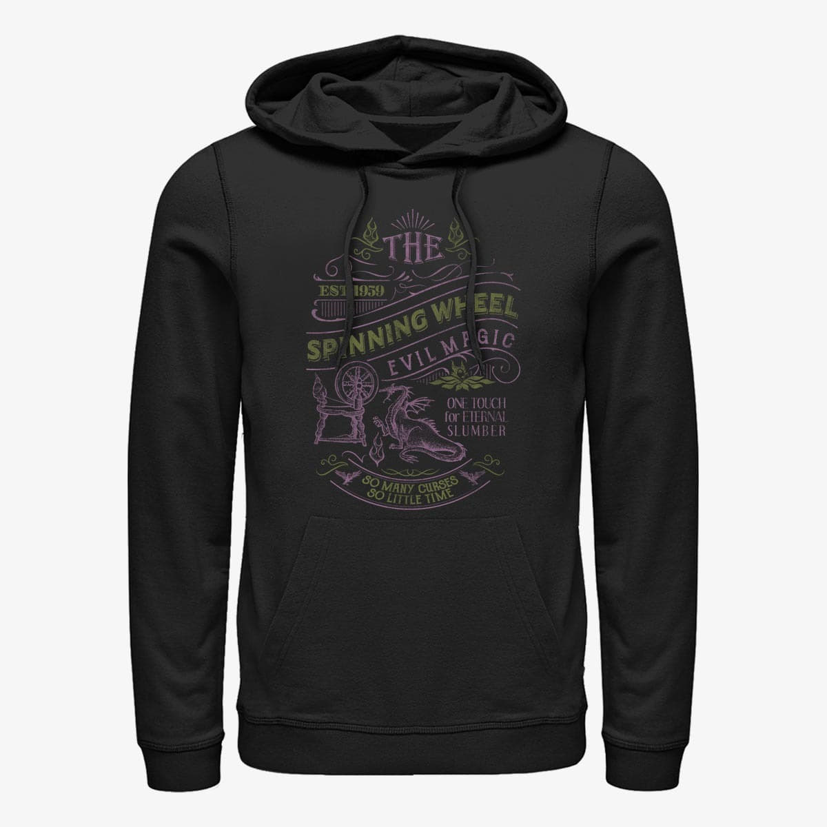 Sweatshirts Merch Disney Sleeping Beauty - Spinning Wheel Unisex Hoodie Black