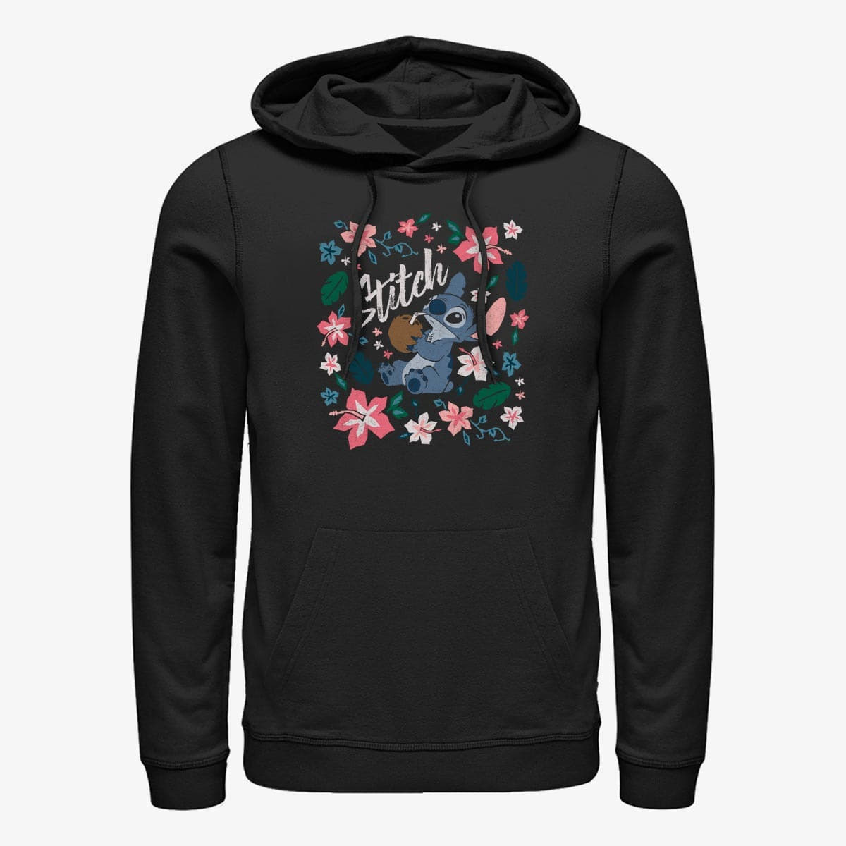 Kapuutsikud ja kampsunid Merch Disney Lilo & Stitch - TROPICAL STITCH Unisex Hoodie Black