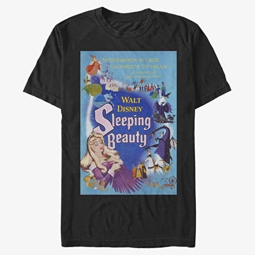 Tricou Merch Disney Sleeping Beauty - Blue Sleeping Beauty Poster Unisex T-Shirt Black