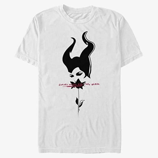 T-shirt Merch Disney Maleficent: Mistress Of Evil - Black Rose Curse Unisex T-Shirt White