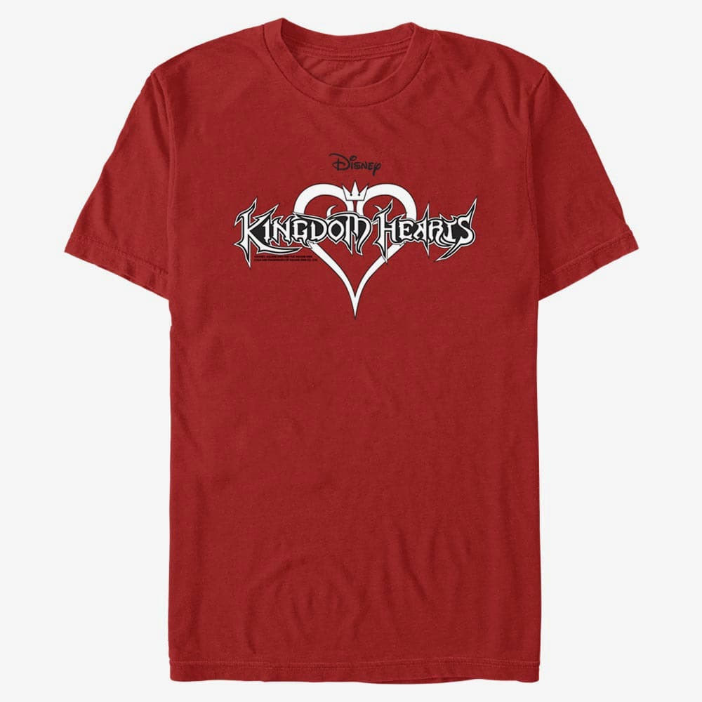 Pólók Merch Disney Kingdom Hearts - Black and White Unisex T-Shirt Red