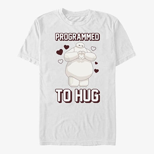 T-shirt Merch Disney Big Hero 6 Movie - Programmed to Hug Unisex T-Shirt White