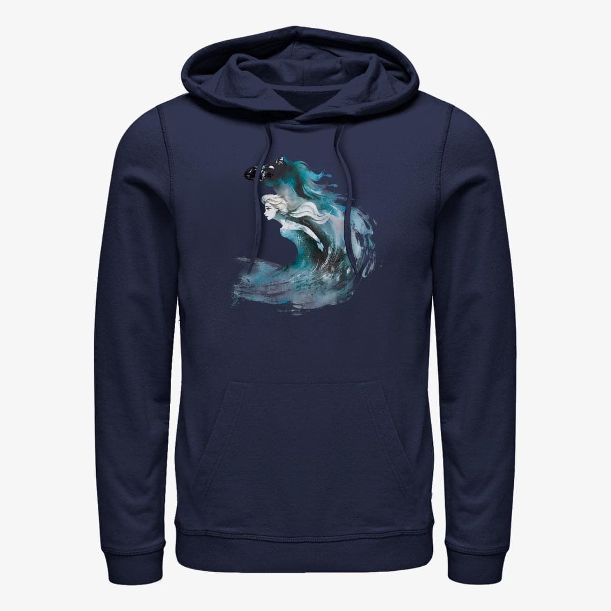 Sweatshirts Merch Disney Frozen 2 - Watercolor Spirit Unisex Hoodie Navy Blue