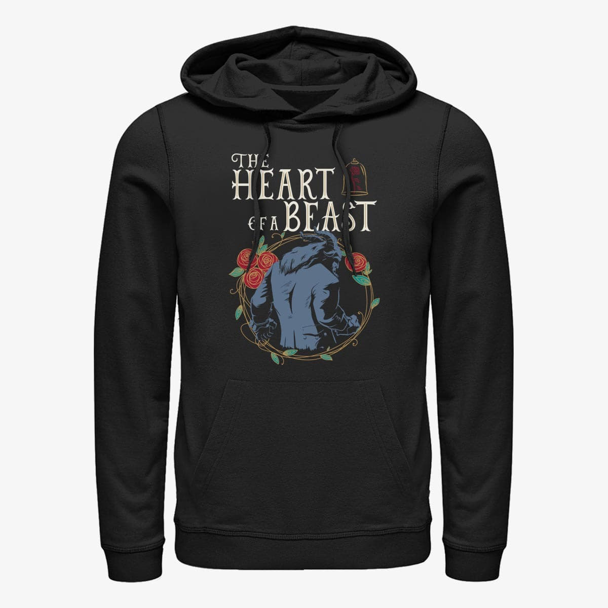 Sweaters Merch Disney The Beauty And The Beast - HEART OF A BEAST Unisex Hoodie Black
