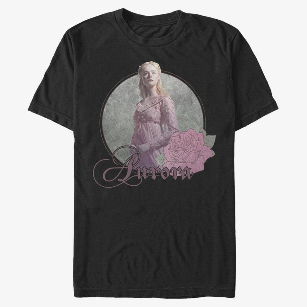 majice kratkih rukava Merch Disney Maleficent: Mistress Of Evil - Aurora Circle Unisex T-Shirt Black