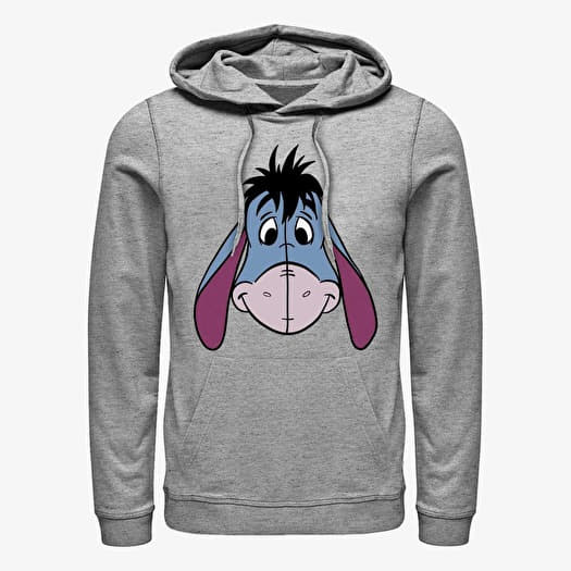 Sweatshirt Merch Disney Classics Winnie The Pooh - Eyore Big Face Unisex Hoodie Heather Grey