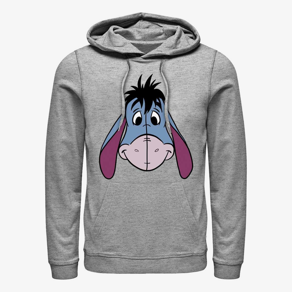 Sweatshirts Merch Disney Classics Winnie The Pooh - Eyore Big Face Unisex Hoodie Heather Grey