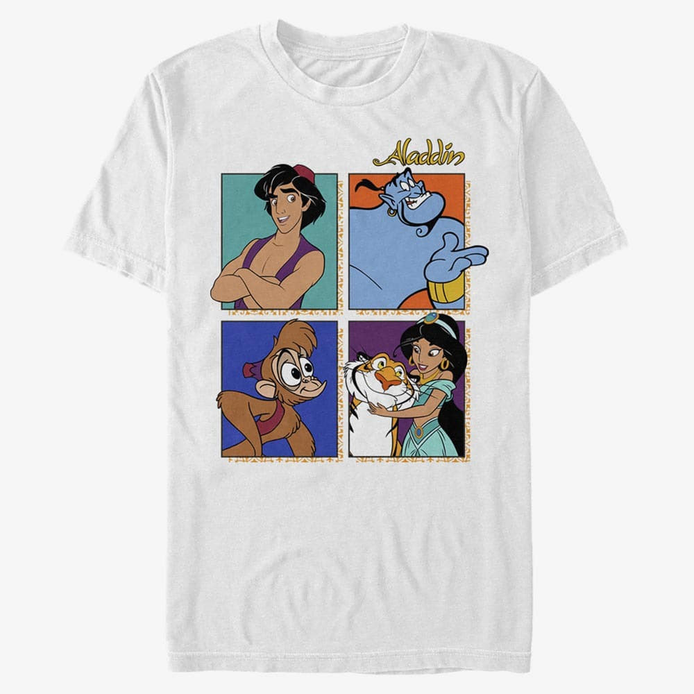 Pólók Merch Disney Aladdin - Aladdin Four Unisex T-Shirt White