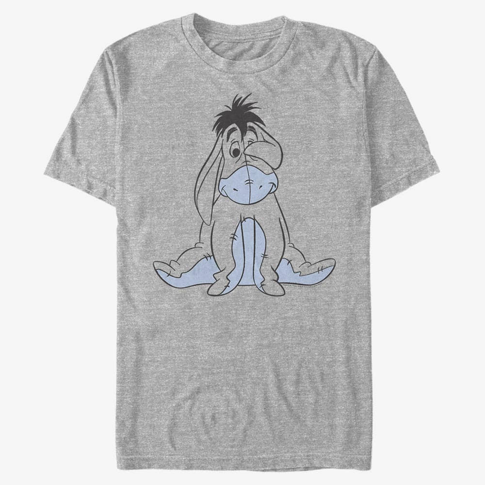 T-shirts Merch Disney Winnie the Pooh - Basic Sketch Eeyore Unisex T-Shirt Heather Grey