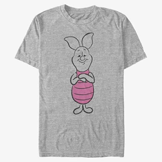 Majica Merch Disney Winnie the Pooh - Basic Sketch Piglet Unisex T-Shirt Heather Grey