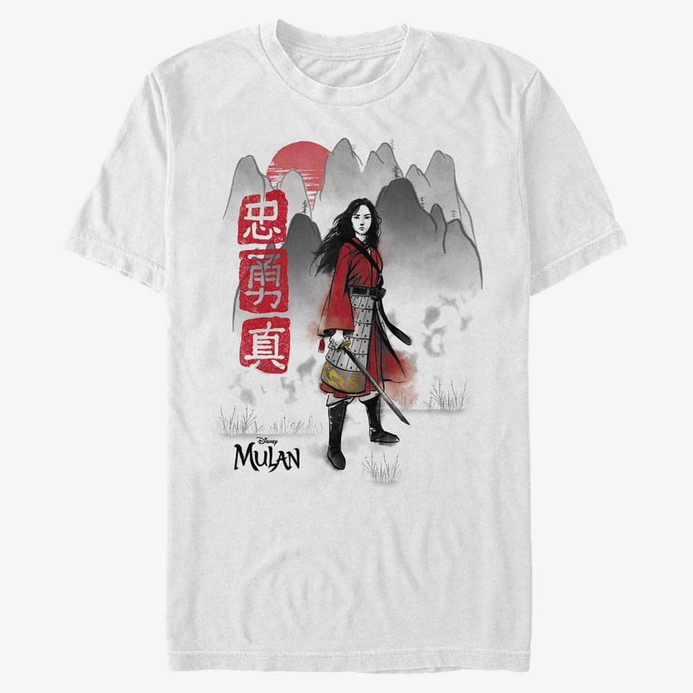 Tričká Merch Disney Mulan: Live Action - Loyal Brave True Unisex T-Shirt White