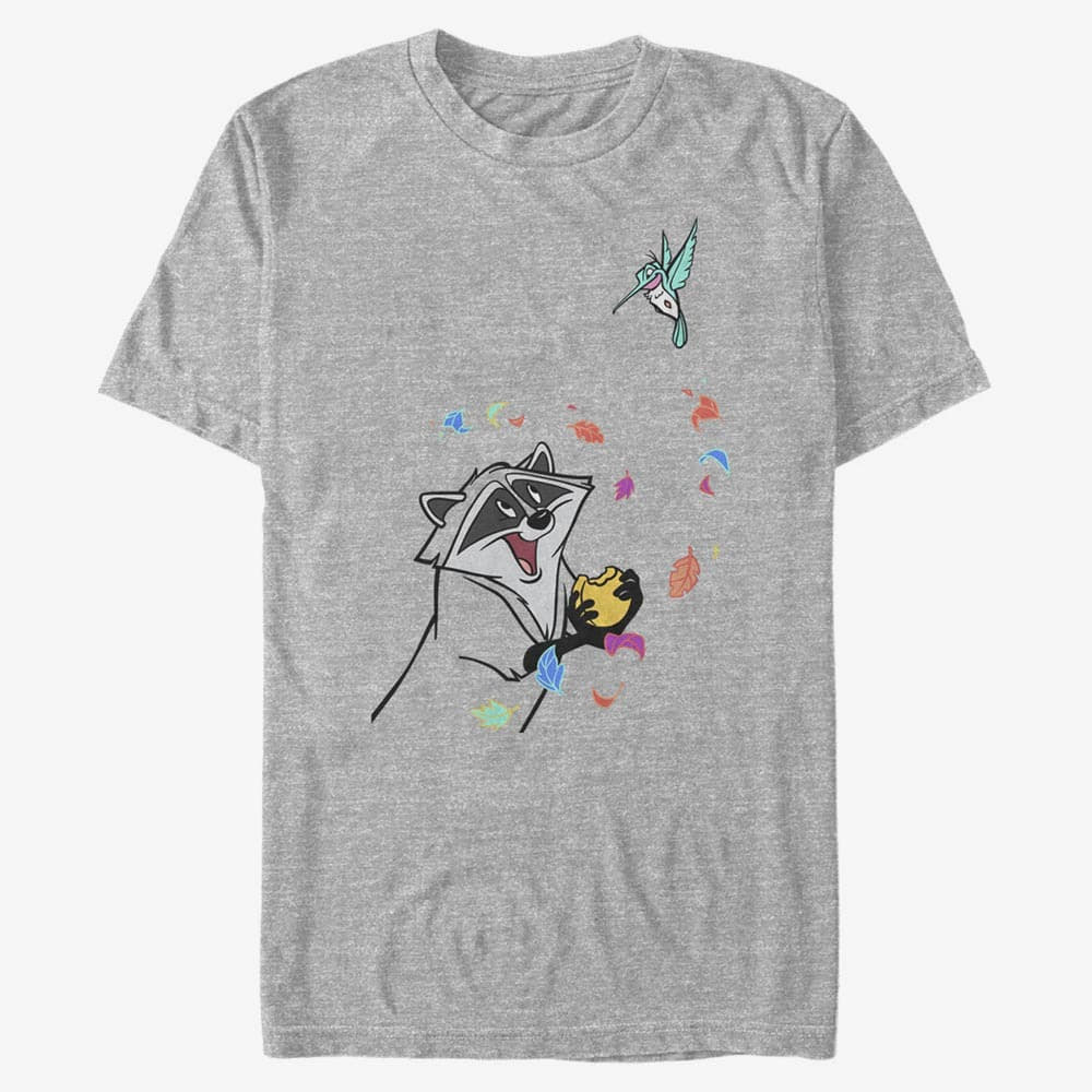 T-särgid Merch Disney Pocahontas - Meeko and Flit Unisex T-Shirt Heather Grey