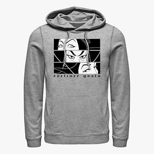 Sweatshirt Merch Disney Villains - Villian Eyeliner Goals Unisex Hoodie Heather Grey