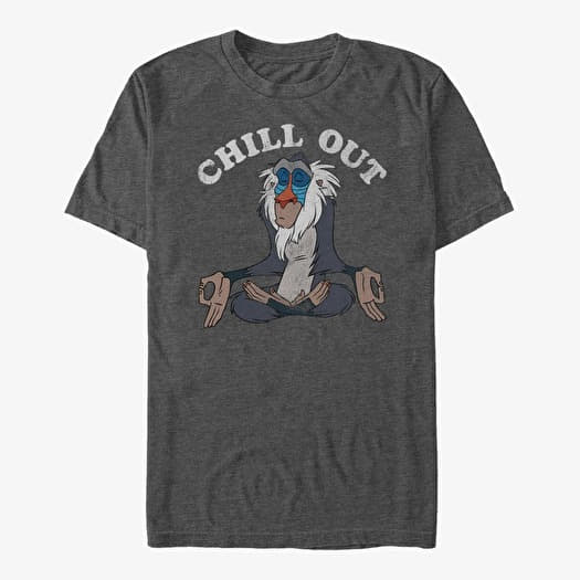 T-shirt Merch Disney The Lion King - Chill Out Unisex T-Shirt Dark Heather Grey