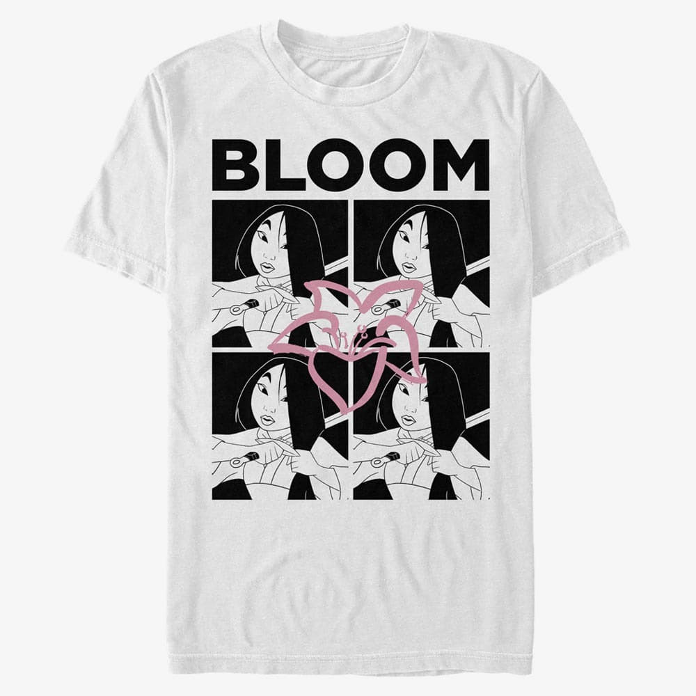 T-shirts Merch Disney Mulan - Bloom Grid Unisex T-Shirt White