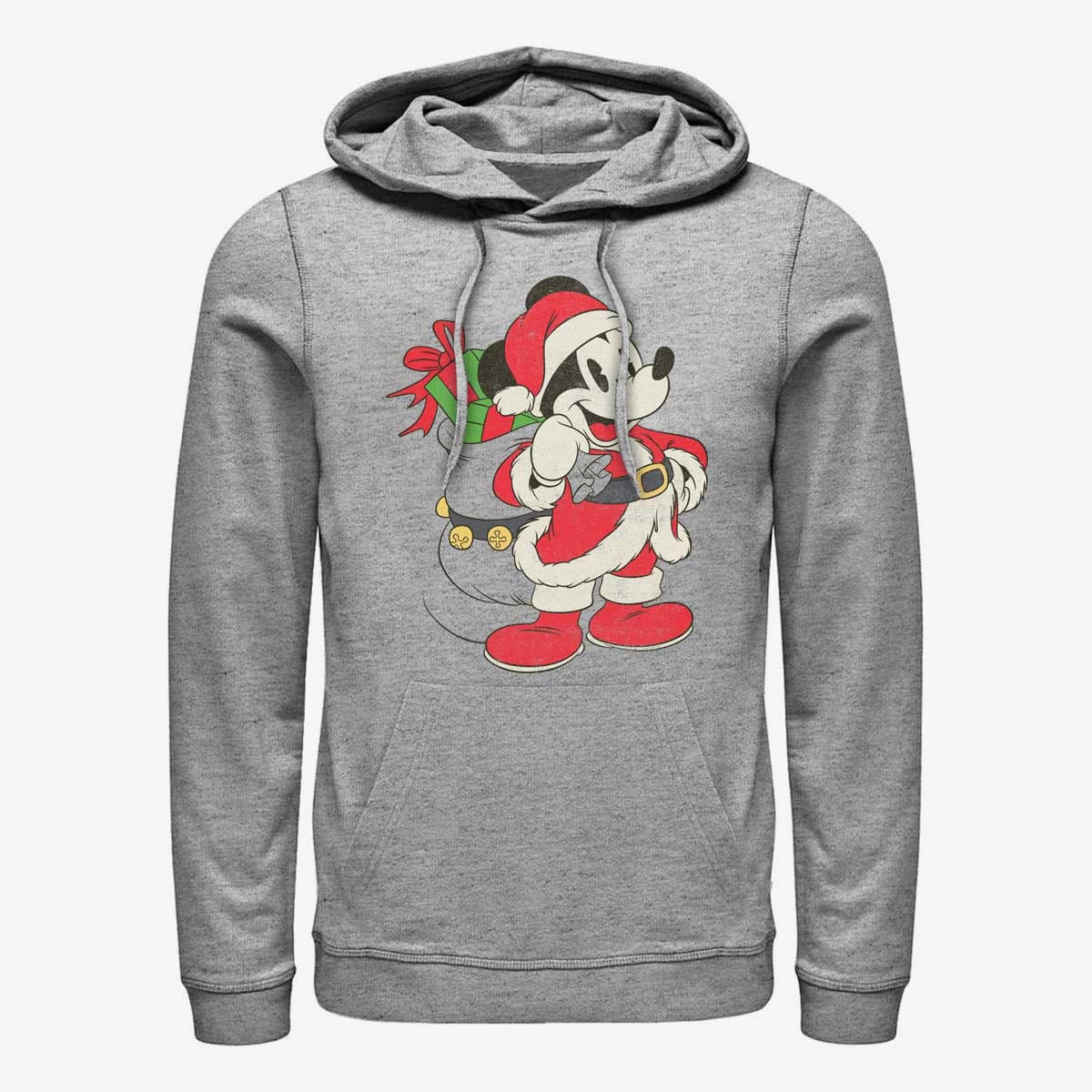 Sweatshirts Merch Disney Mickey Classic - Just Santa Mickey Unisex Hoodie Heather Grey